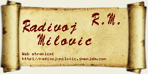Radivoj Milović vizit kartica